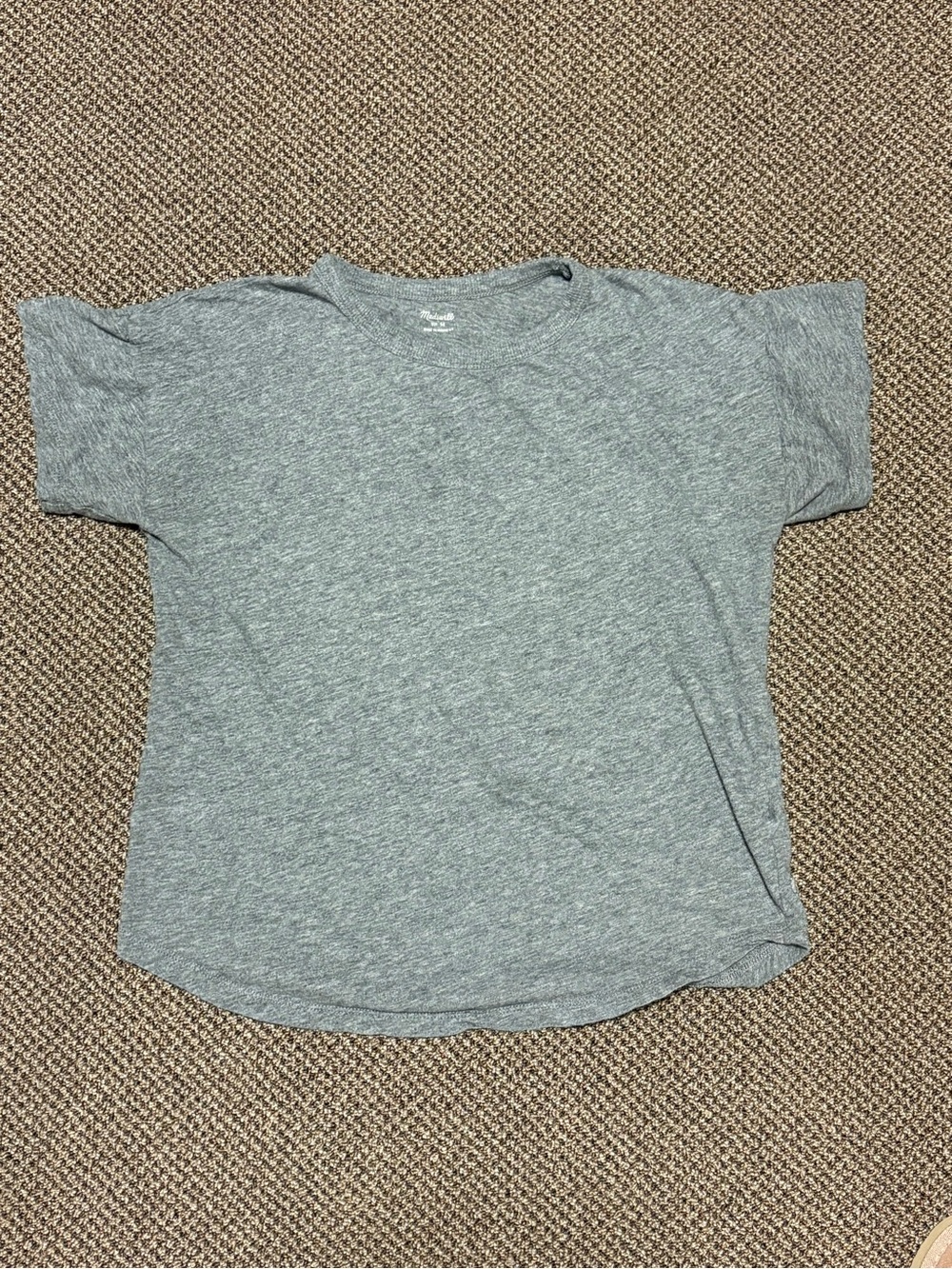 Women’s Madewell Heathered Light Gray Short Sleeve Tee